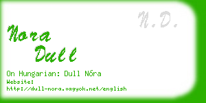 nora dull business card