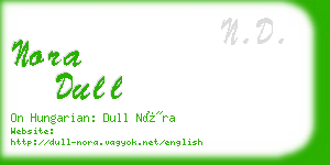 nora dull business card